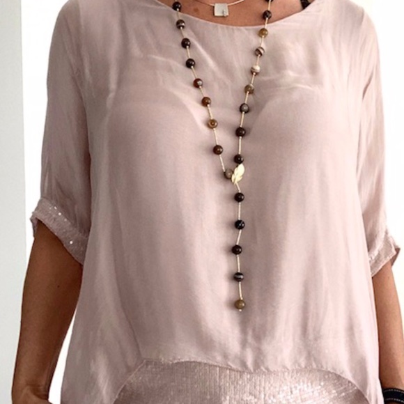 SJ PEARL NATURAL AGATES GEMSTONE FASHION NECKLACE - Picture 8 of 15